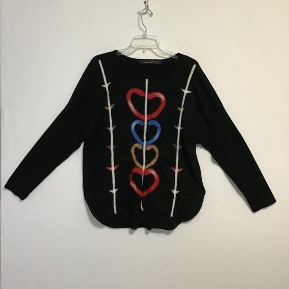 Gabby Isabella Crew Neck Multi Colour Heart Motif Sweater Size XL - Picture 7 of 12
